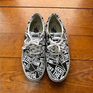 Graphic Black and White Sneakers